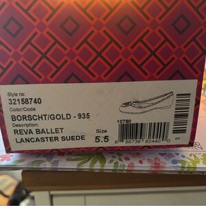 Tory Burch Reva Ballet Flats in Borscht and Gold